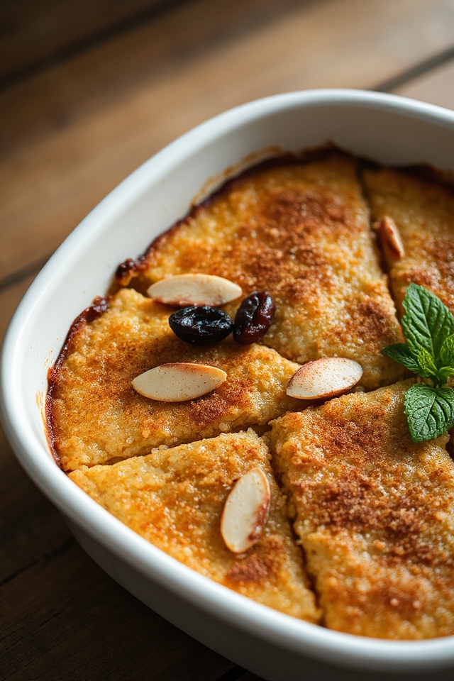 almond currant quinoa pudding