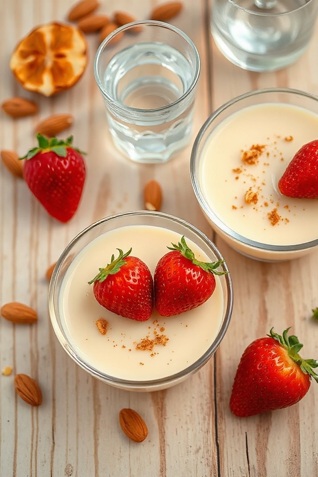 almond pudding with rose water