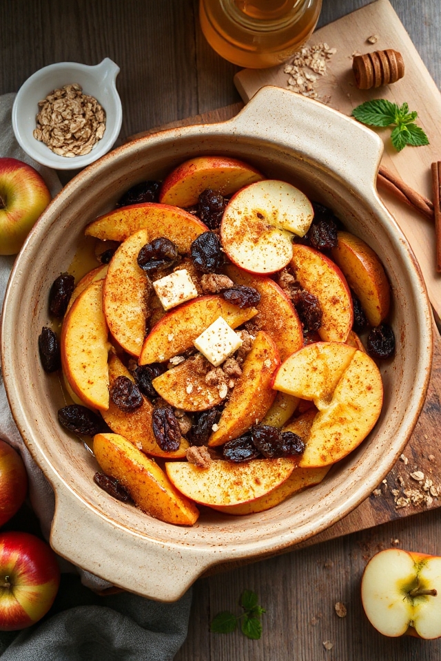 baked apple with cinnamon