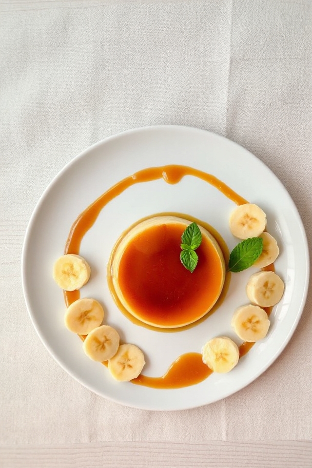 banana rum flan delight