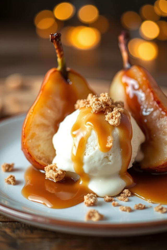 bourbon caramelized pear delight