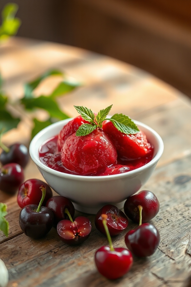 cherry almond sorbet recipe