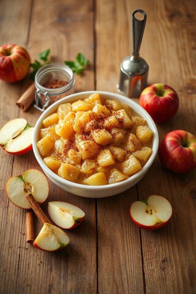 chunky applesauce with cinnamon