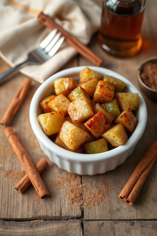 cinnamon infused apple dessert