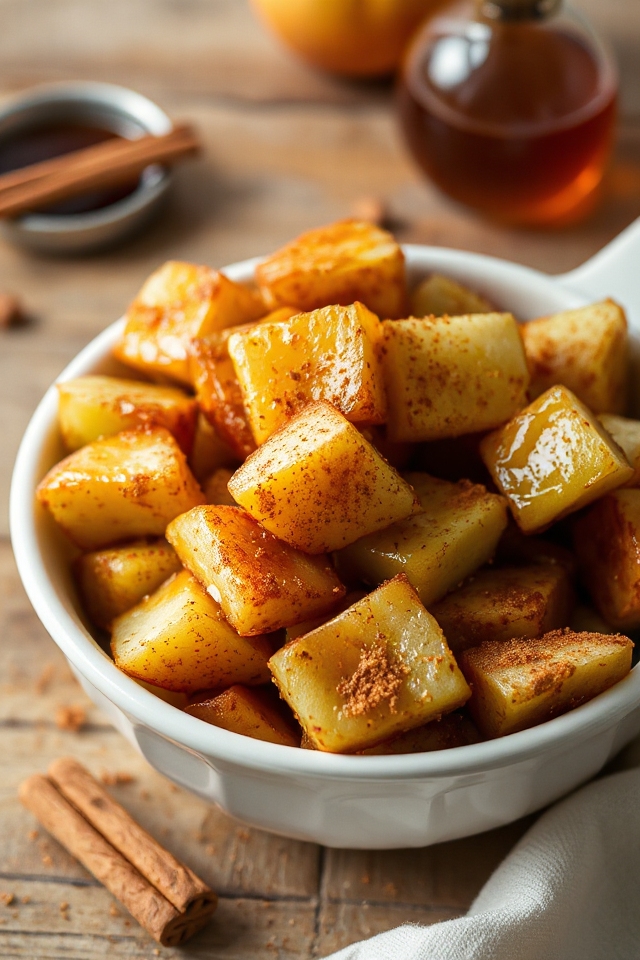 cinnamon maple fried apples