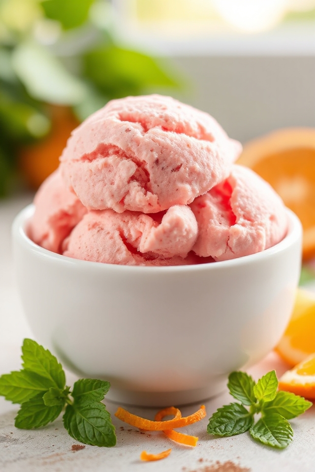 cinnamon orange strawberry sherbet recipe
