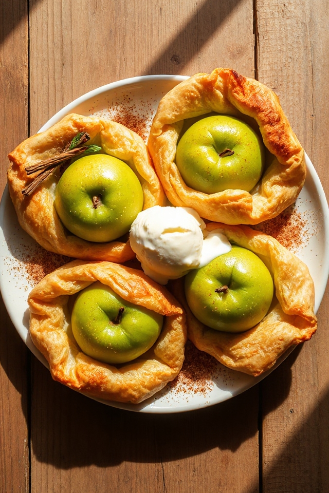 cinnamon sugar puff pastry apples