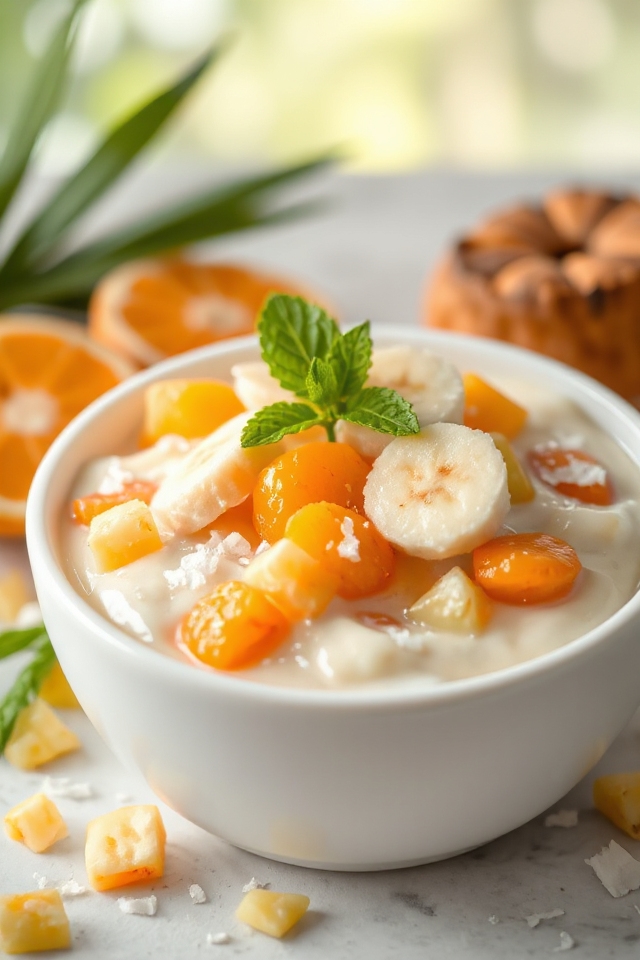 coconut fruit pudding recipe