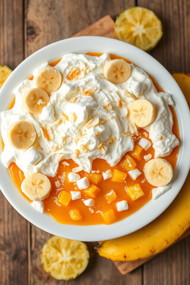 coconut pineapple flavored dessert