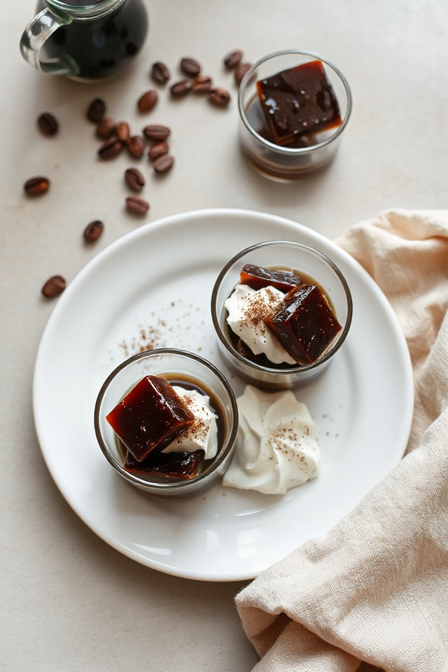 coffee jelly with cream