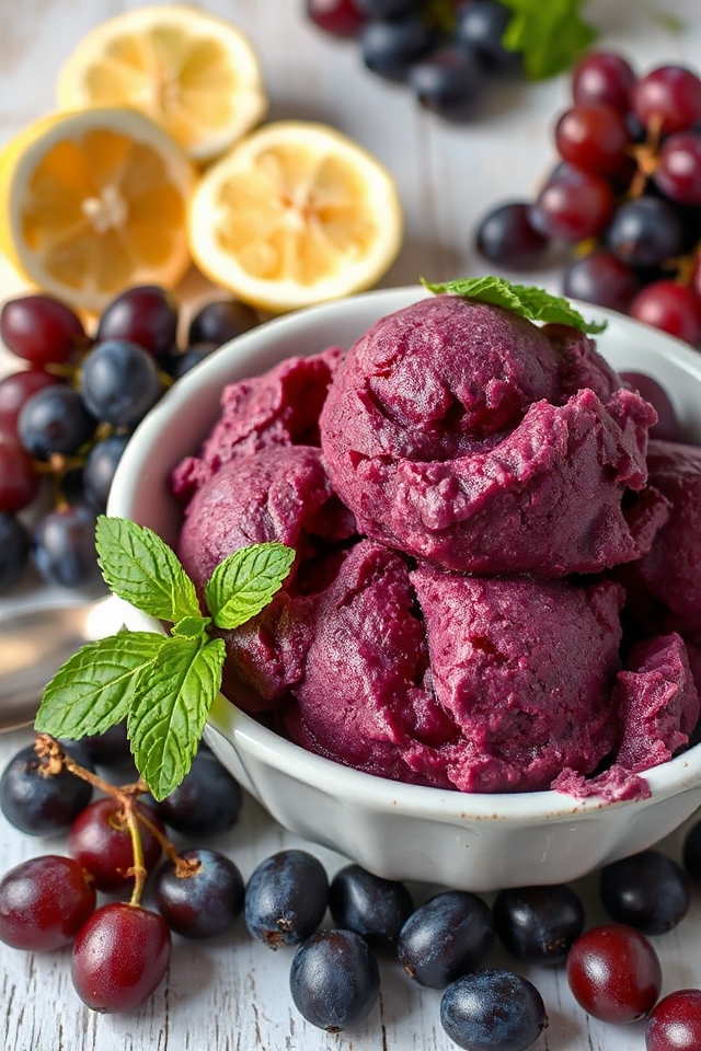 concord grape sorbet recipe
