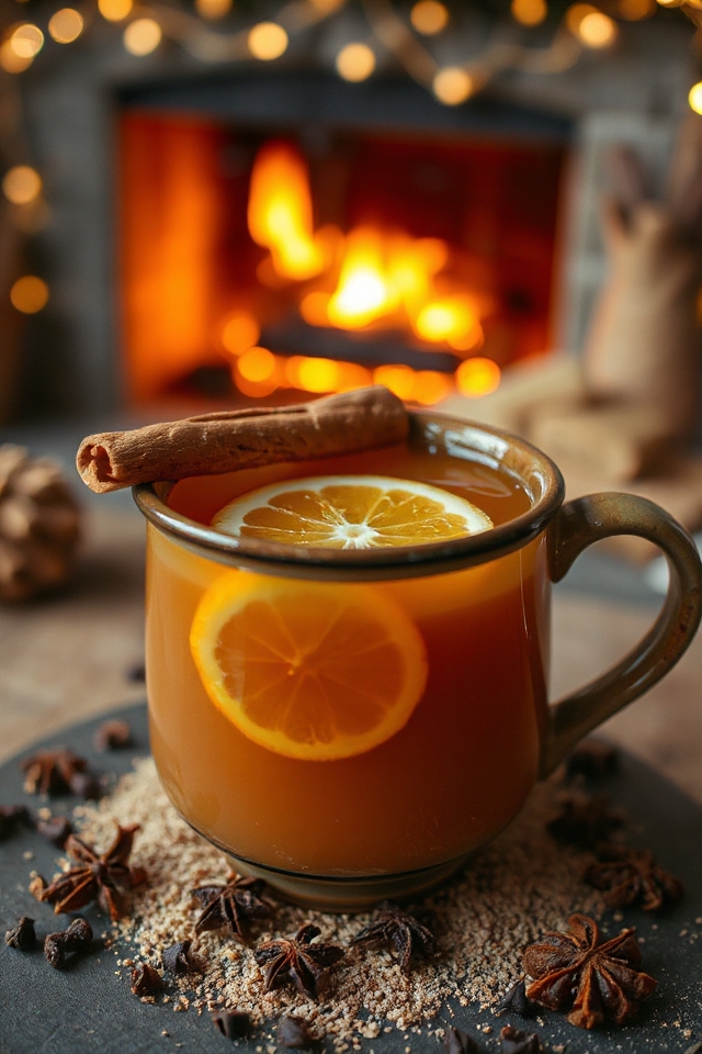 cozy cinnamon spiced apple drink
