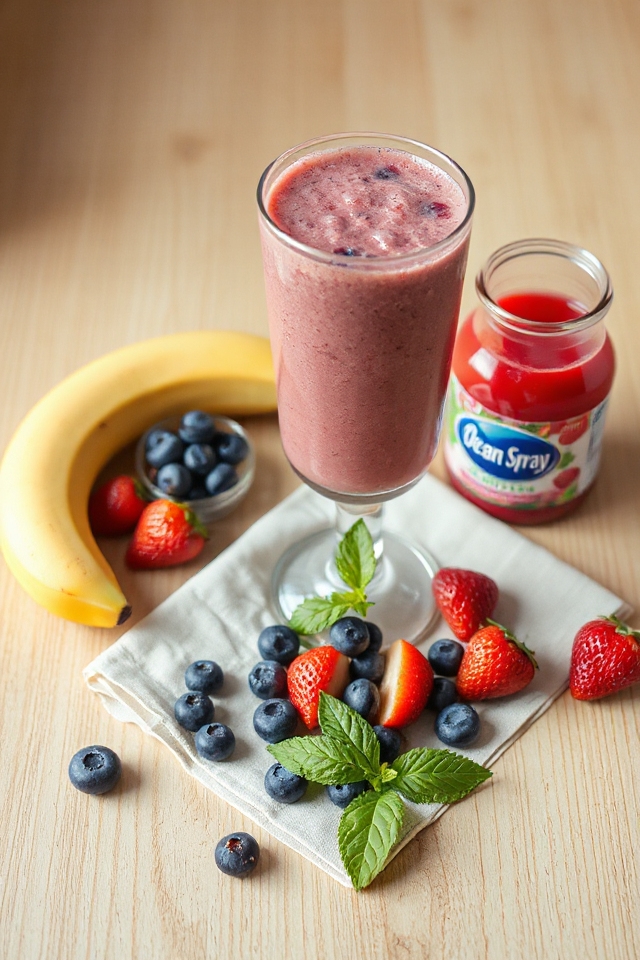 cranberry banana berry smoothie
