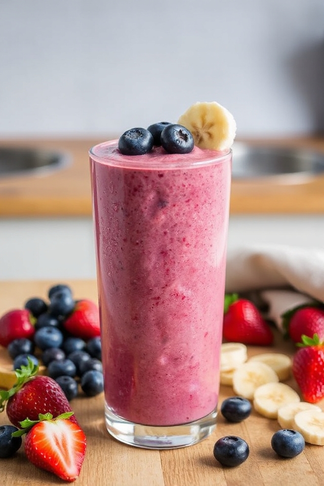 cranberry banana berry smoothie