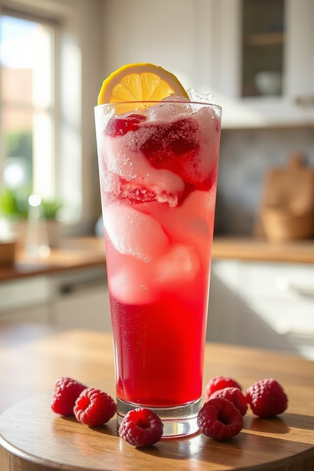 cranberry lemon raspberry spritzer