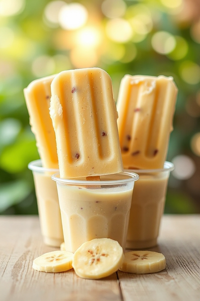 creamy banana pudding popsicles