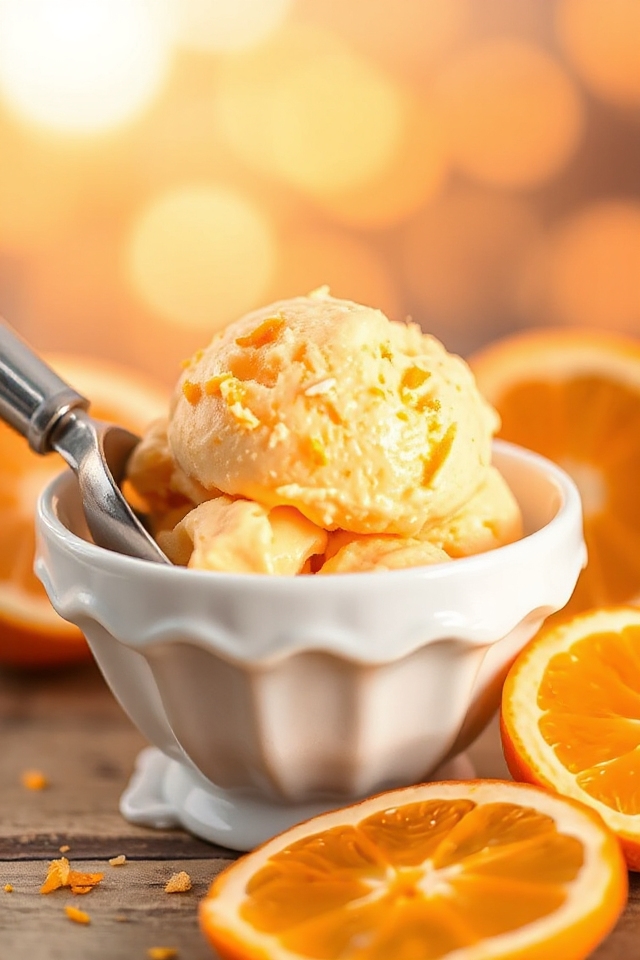 creamy homemade orange sherbet