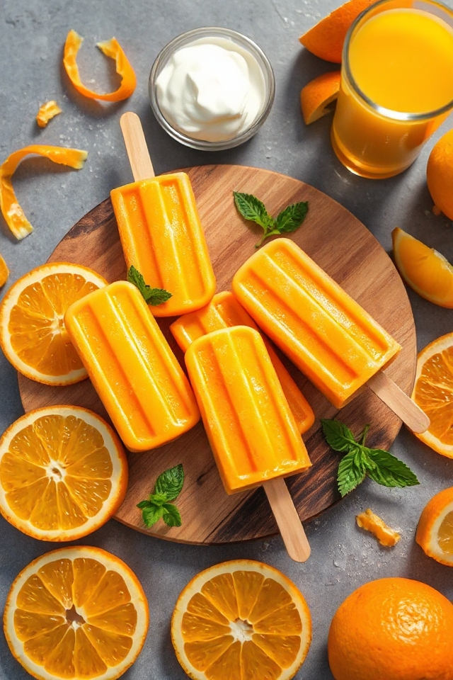 creamy orange popsicle recipe