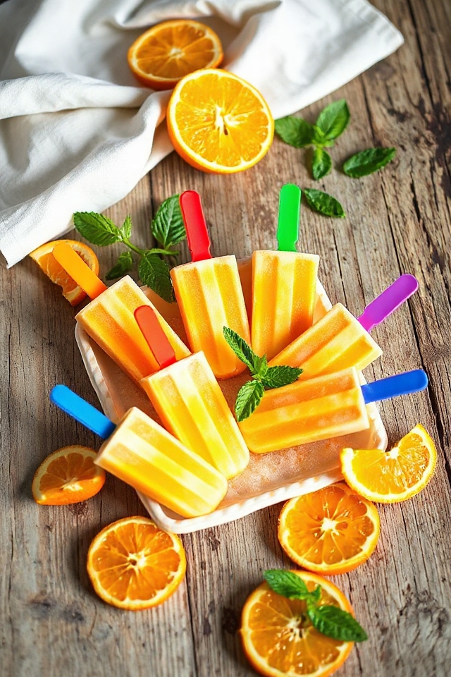 creamy orange popsicle recipe