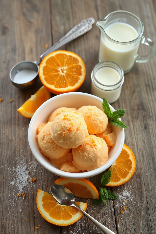 creamy orange sherbet recipe