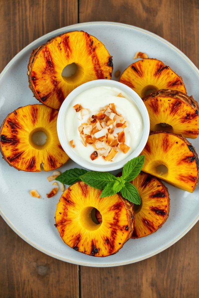 curry spiced grilled pineapple recipe
