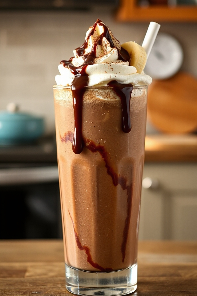 delicious chocolate banana shake