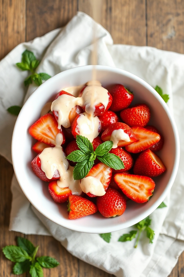 delicious strawberries romanoff dessert