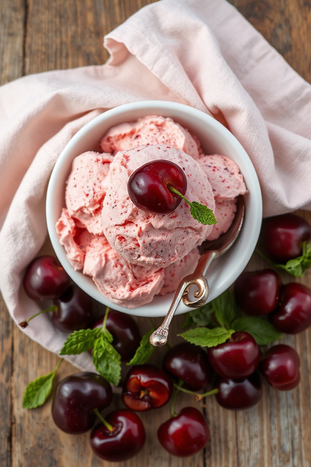 fresh cherry sherbet recipe