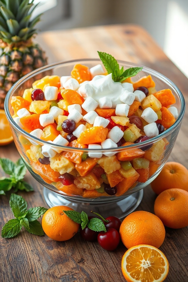 fruit salad with pudding