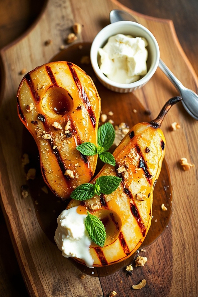 grilled pears with wine