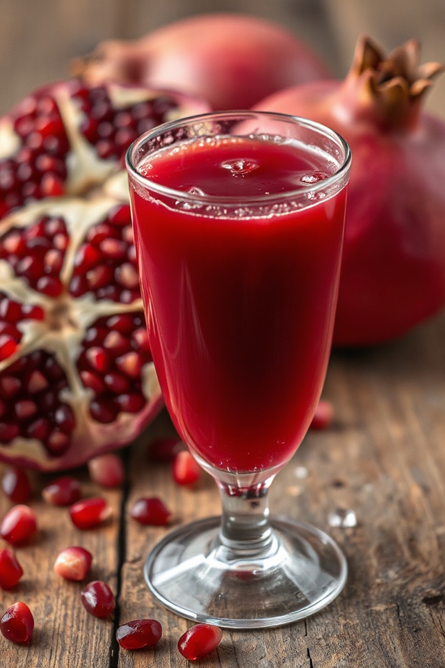 homemade fresh pomegranate juice