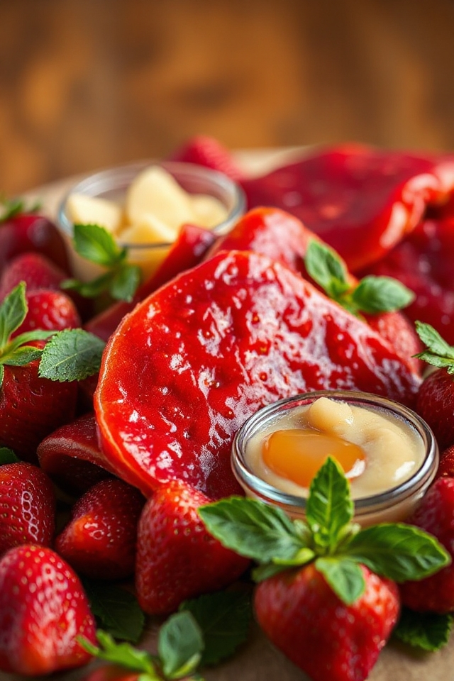 homemade strawberry fruit leather