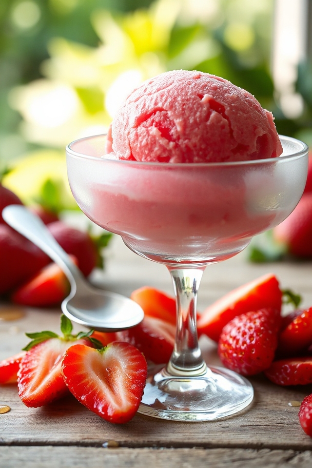 homemade strawberry sorbet recipe