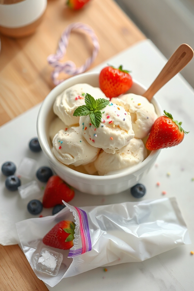 ice cream in bag