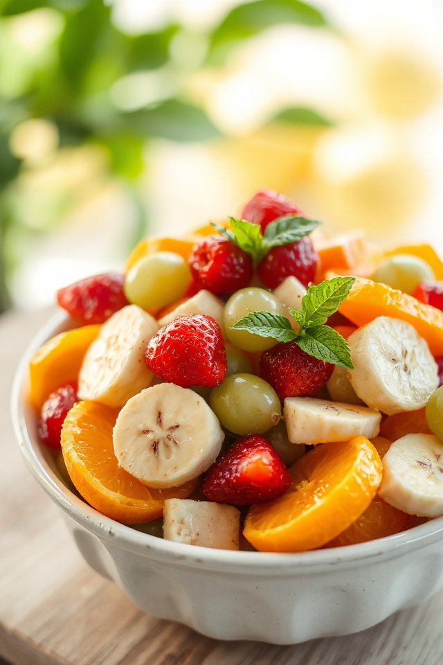 lemon creamy fruit salad