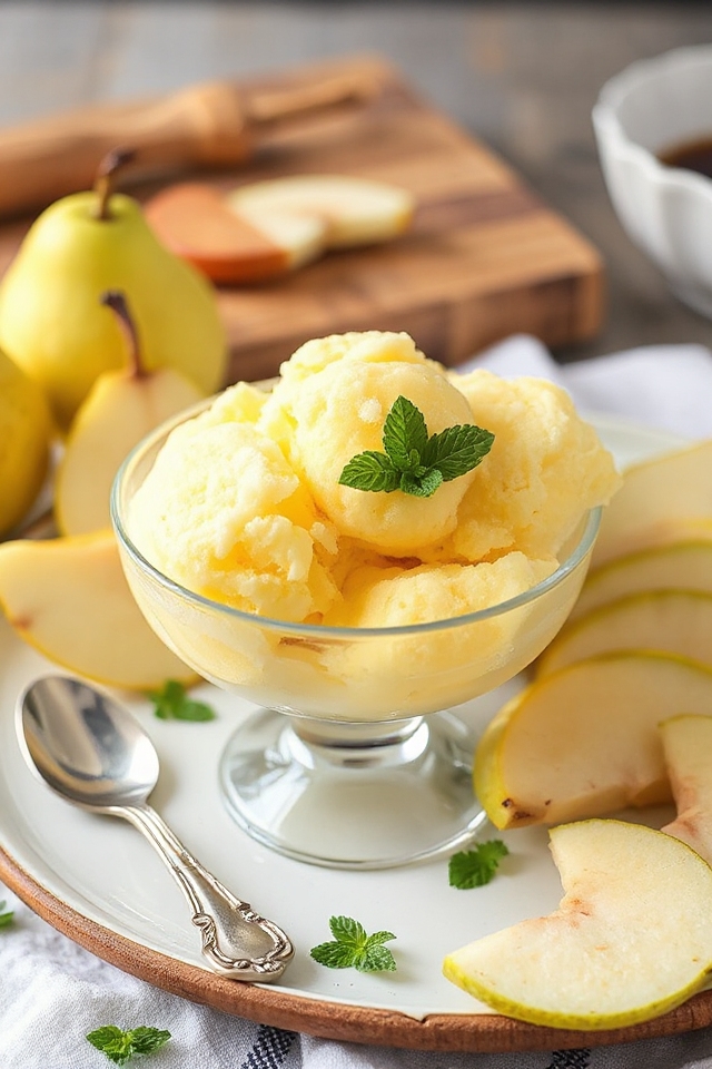 lemon pear sorbet recipe
