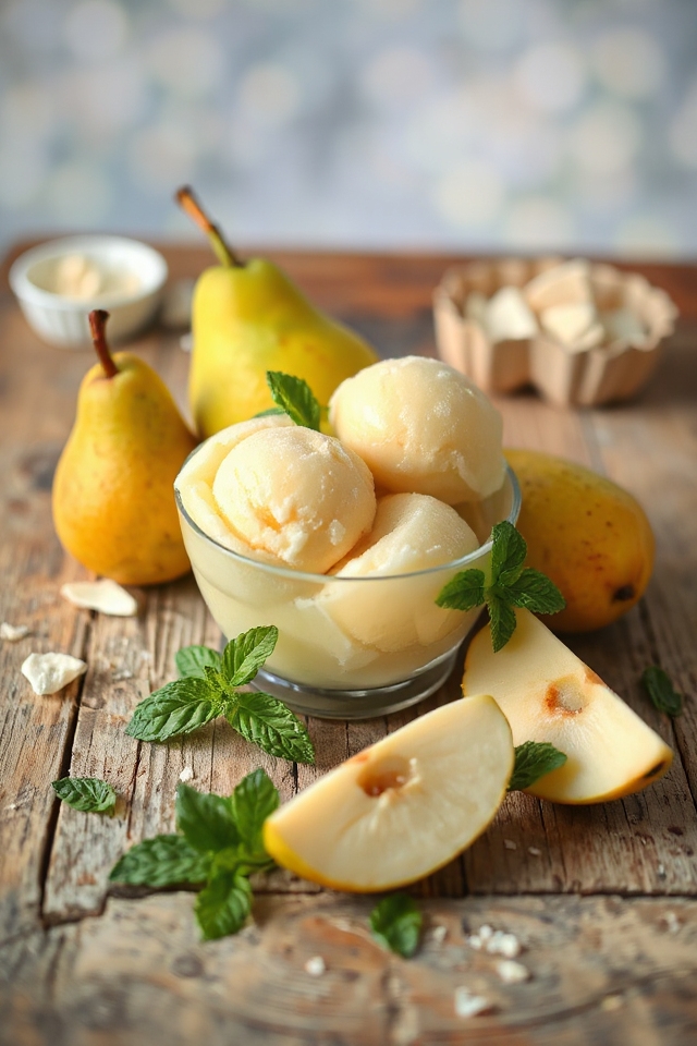 lemon pear sorbet recipe