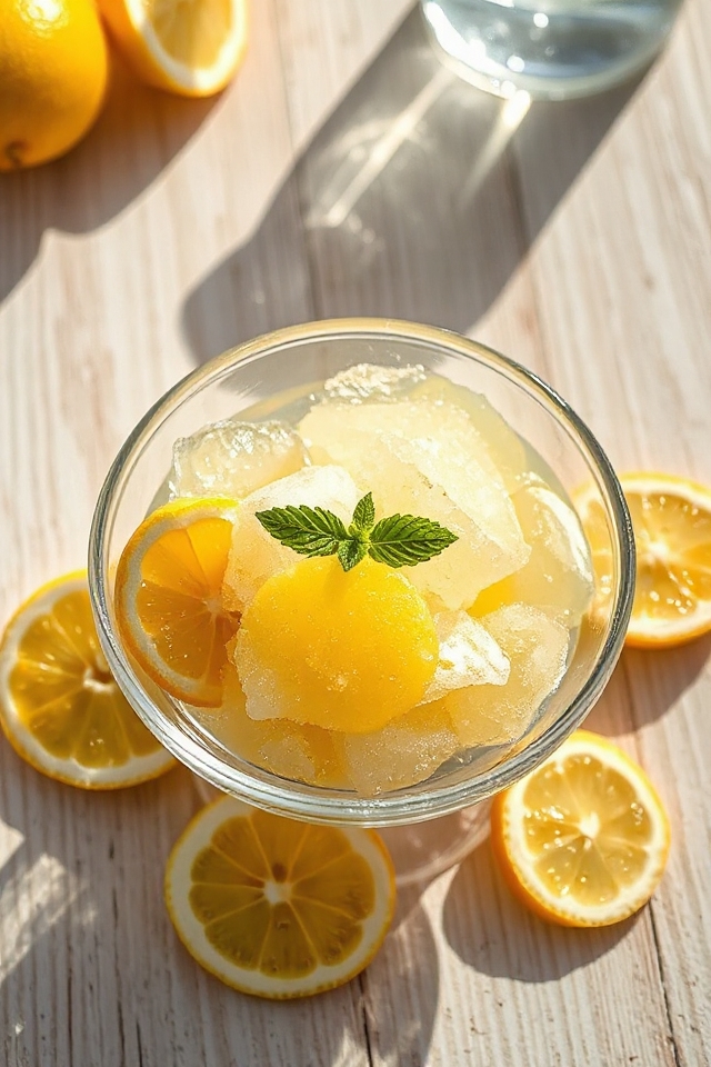 lemon vodka ice dessert