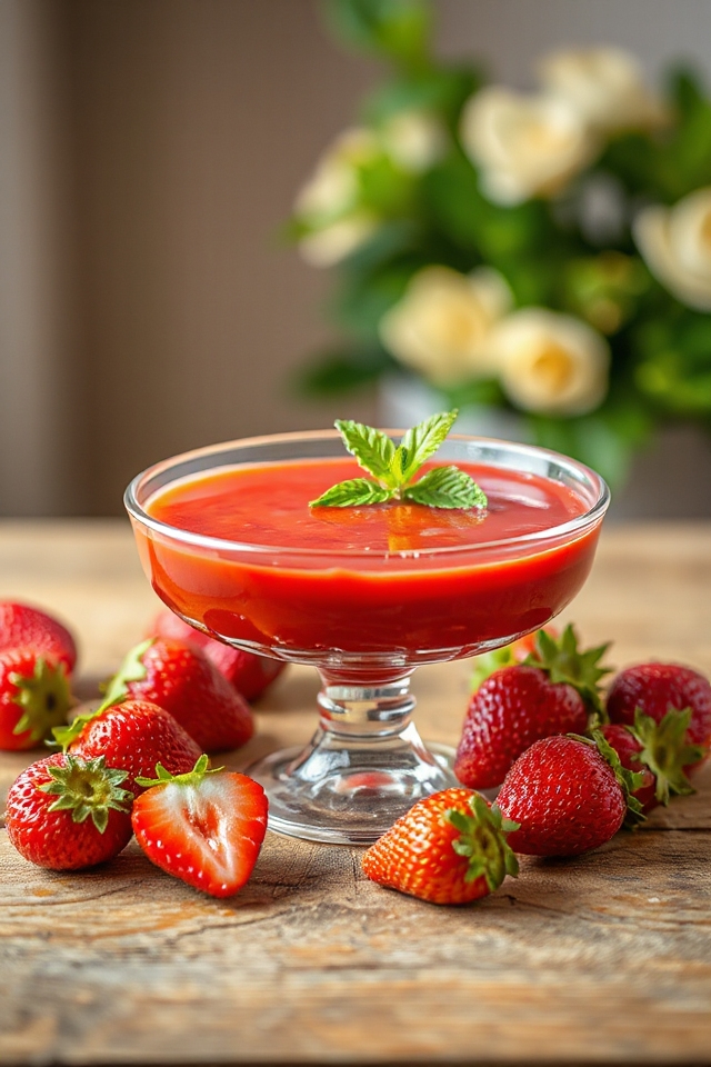 make delicious strawberry coulis