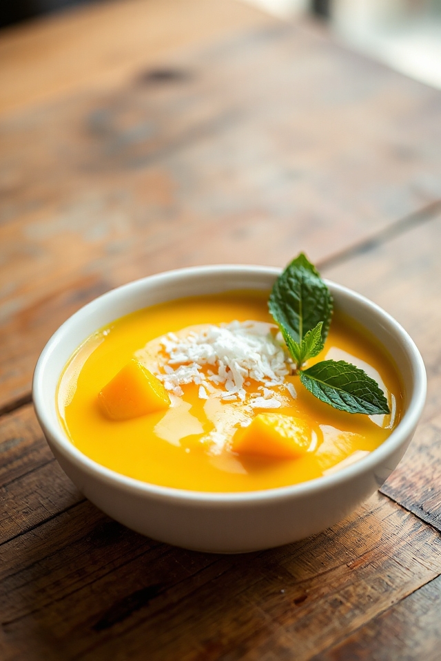 mango coconut custard creation