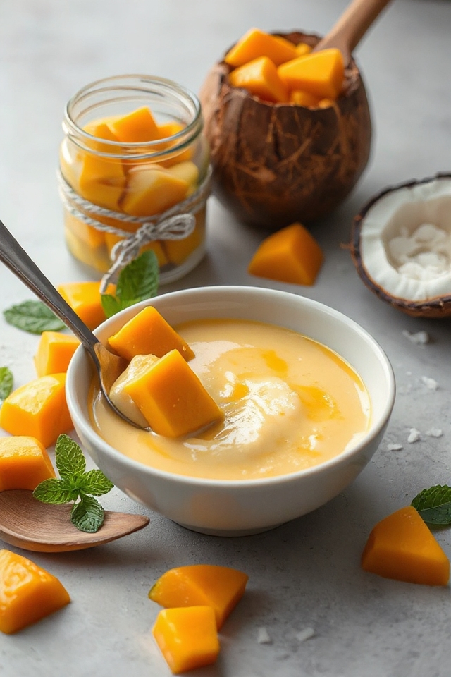 mango coconut custard recipe