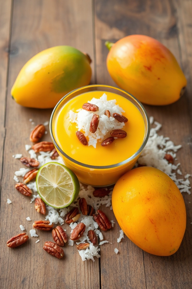 mango coconut pecan dessert