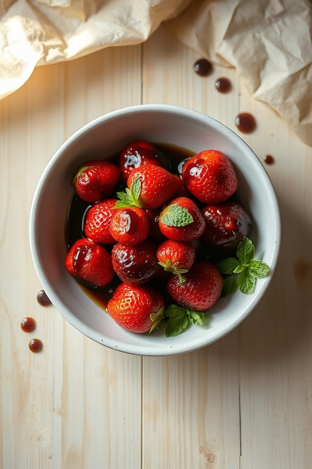 maple olive oil strawberries