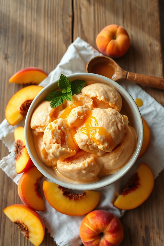 peach flavored frozen dessert recipe