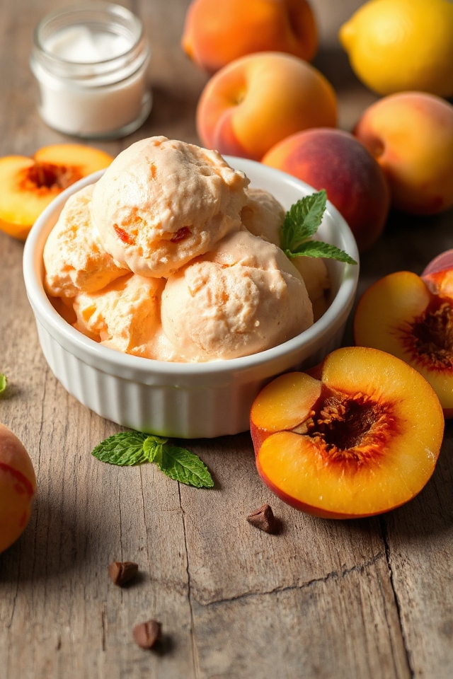peach frozen yogurt recipe