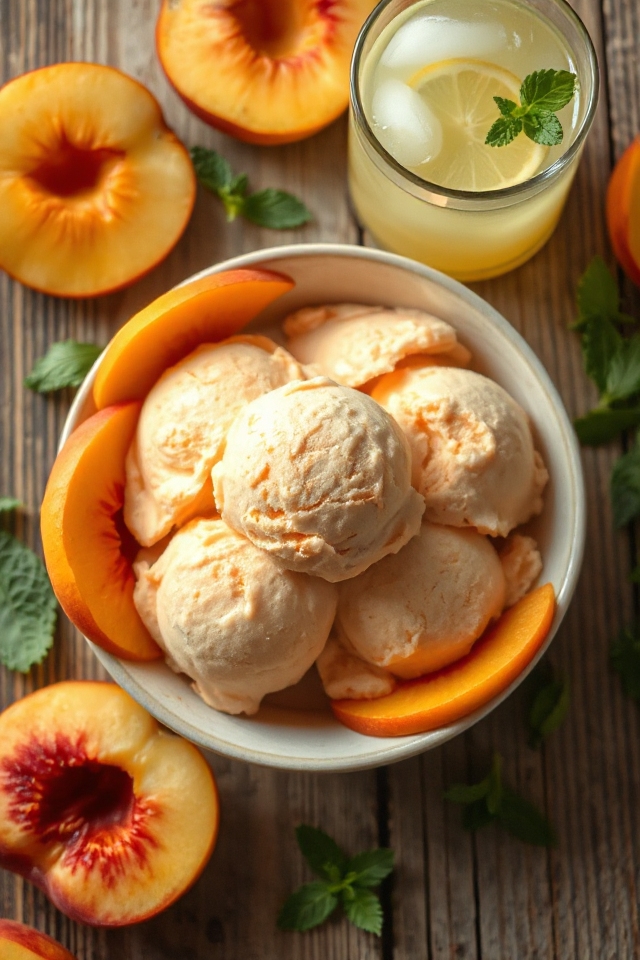 peach lemonade sherbet recipe