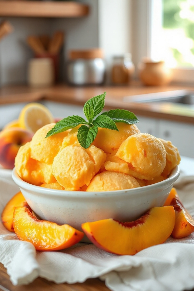 peach lemonade sorbet recipe
