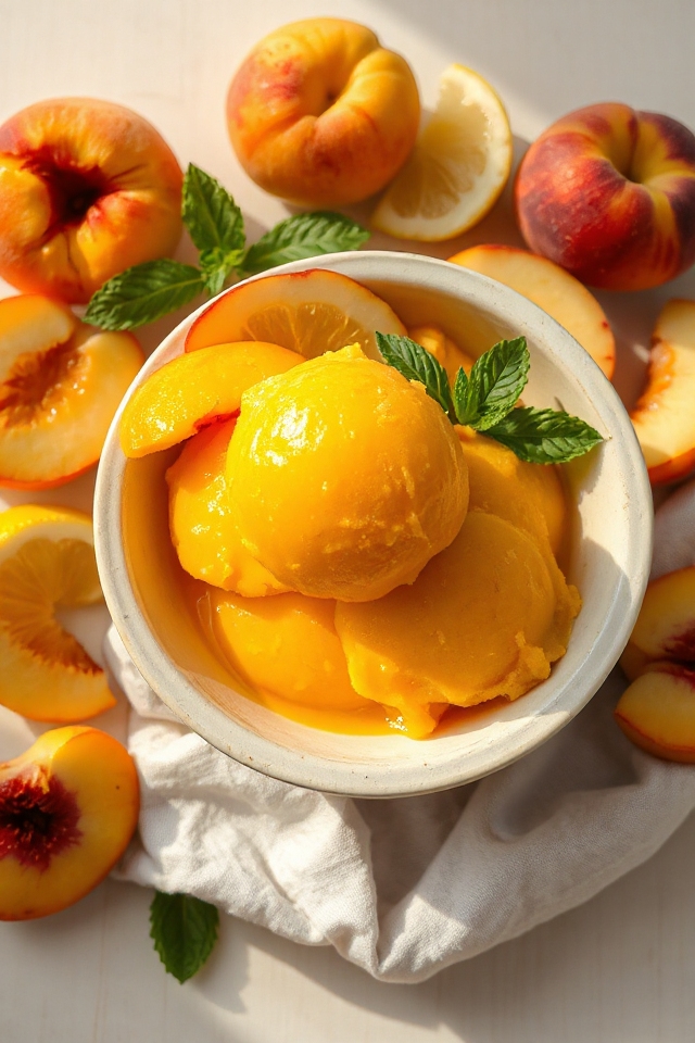 peach lemonade sorbet recipe