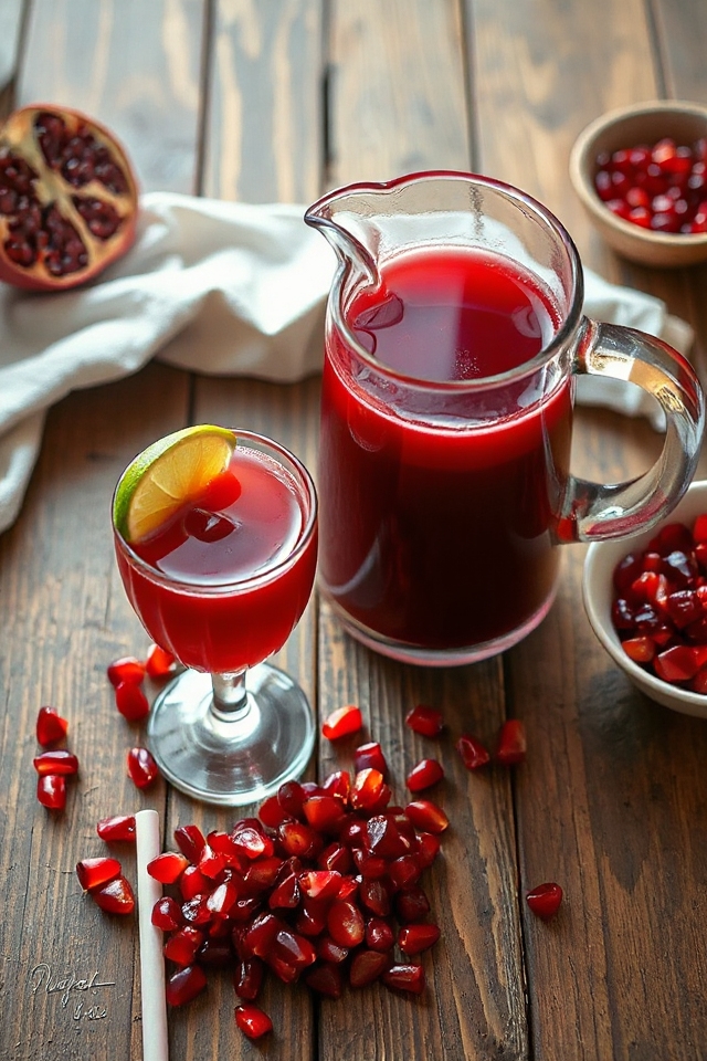 pomegranate juice refreshing drink