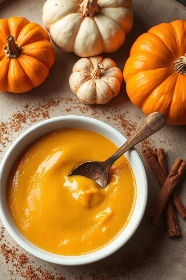 pumpkin pudding with cinnamon